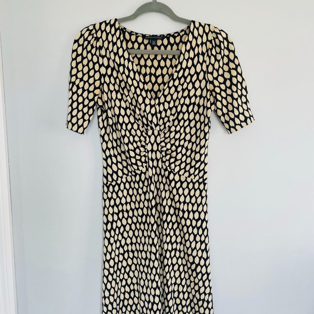 Fabulous Black and Beige Day to Evening Dress